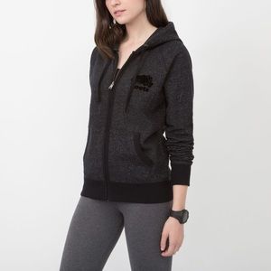 Roots Black salt and pepper zip up hoodie
